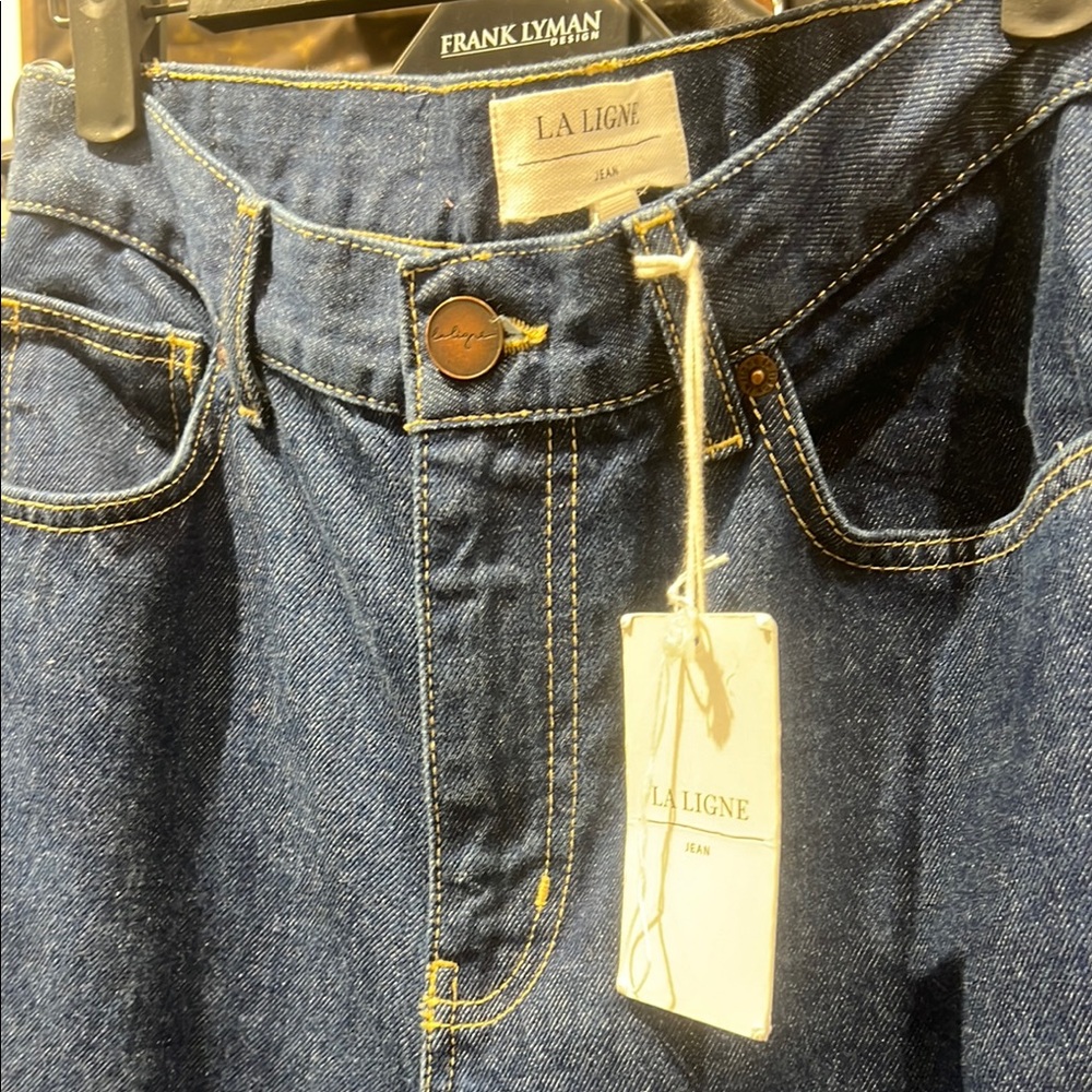 LA LIGNE Womens the cuffed  Molly  Dark Blue Denim Jeans 26